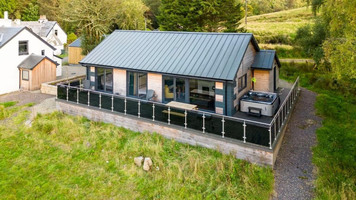 New Build Lodge With Stunning Views Of Loch Awe Hayfield  Exterior foto